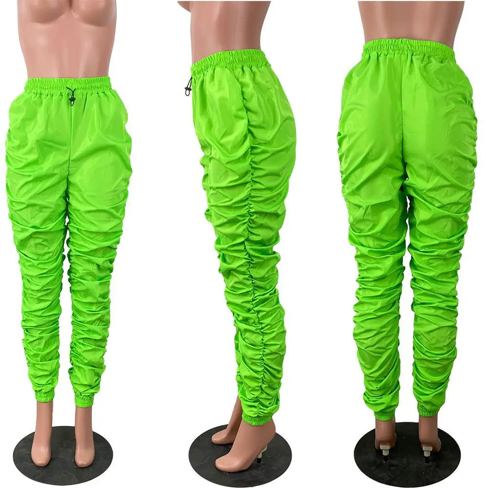 GrlStax Solid Stacked Summer Trousers