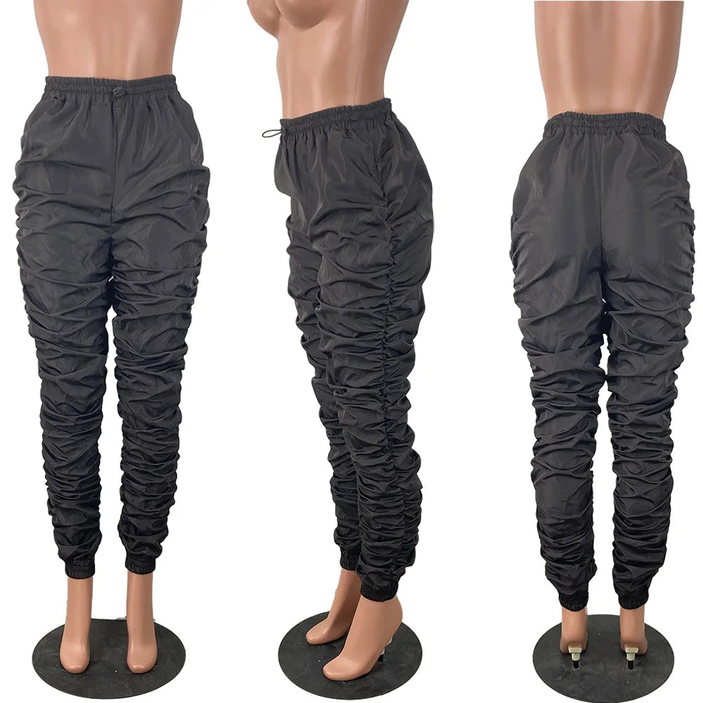 GrlStax Solid Stacked Summer Trousers