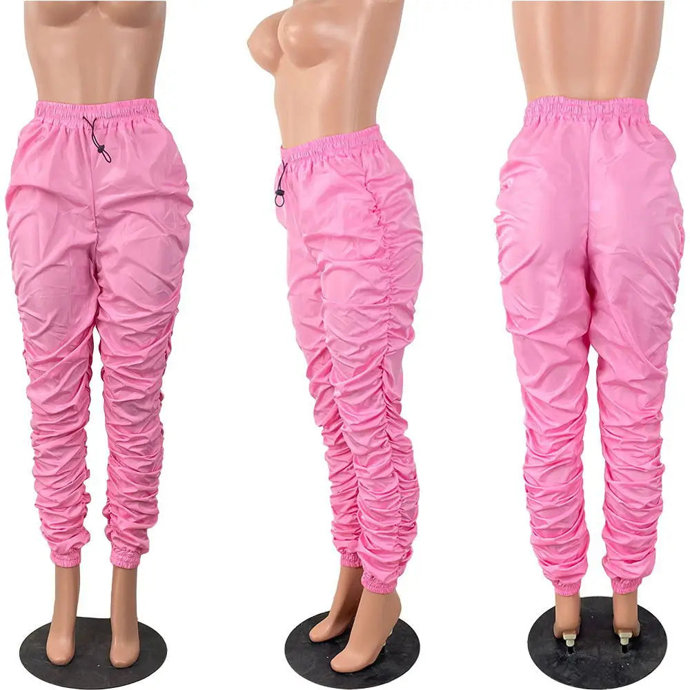 GrlStax Solid Stacked Summer Trousers